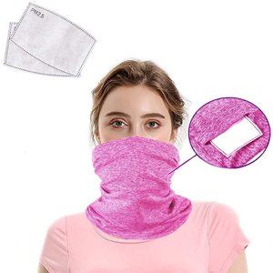 Neck Gaiter 2-Pack with Pocket for Filter in Stock